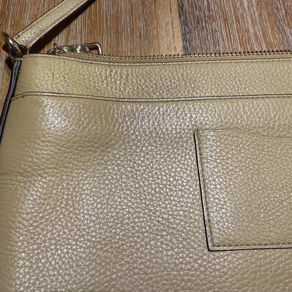 Coach Beige Leather Crossbody Bag **Free surprise gift with purchase! - Picture 3 of 8